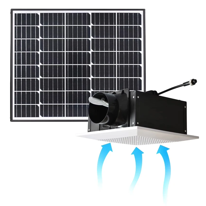 

Bathroom Toilet Solar Ceiling Hot Air Humidity Exhaust Fan