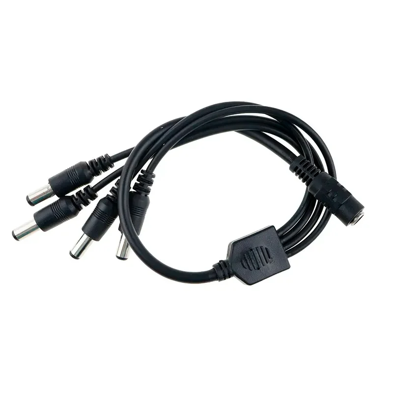 แจ็คไฟ DC 5.5x2.1mm DC สายไฟ1ตัวเมียไปยัง2,3อะแดปเตอร์แยกปลั๊กตัวผู้6,8 4,5สำหรับกล้องวงจรปิดและแถบไฟ LED