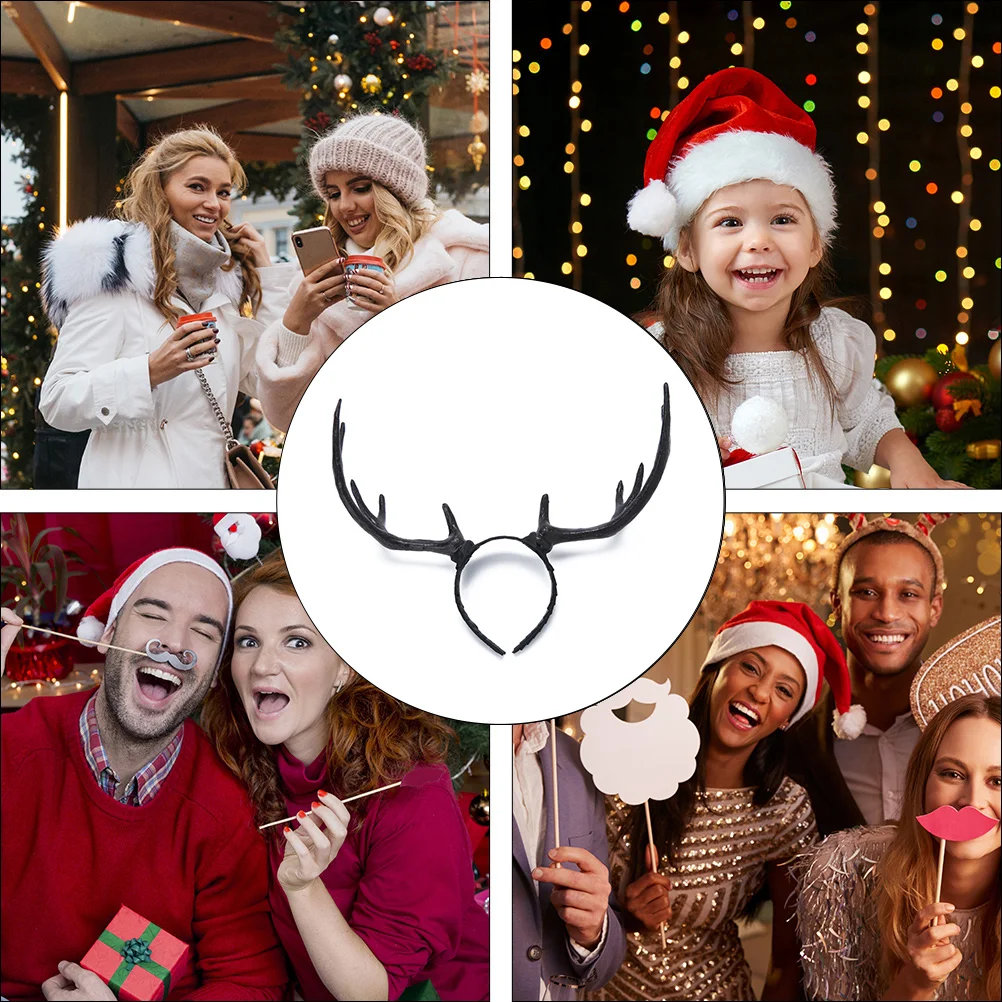 2er-Set Weihnachts-Haarspangen – Niedliches Rentier-Geweih Mit Glitzer & Plüschball, Kopfschmuck Für Frauen & Mädchen