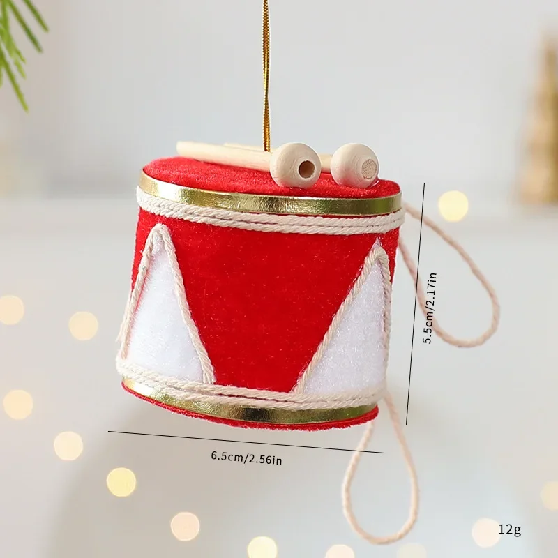 Holiday DIY Hanging Ornaments For Christmas Trees Including Small Drum And Hat For Custom Seasonal Home Or Shop Window Displays view 5