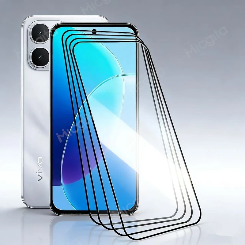 

Защитная пленка для экрана VIVO Y31d, 2/3/4 шт., прозрачная, твердость 9H, без пузырьков, с полным покрытием клеем, защита от царапин, передняя пленка.