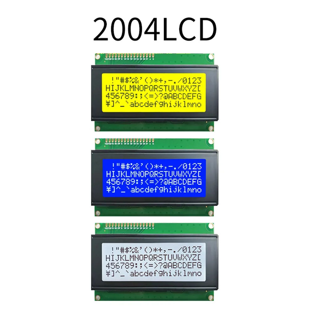 Módulo adaptador de interface serial, LCD IIC I2C, LCD2004, 20x4, 2004A, tela azul, amarela, verde, branca, SPLC780D Character, AIP31066, 2004