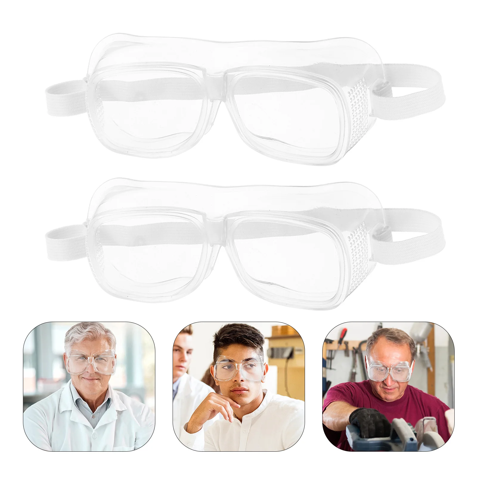 

4pcs Anti-Splash Goggles Transparent Safety Glasses For Lab Grinding Polishing Industrial Use Comfortable Protective Eyewear