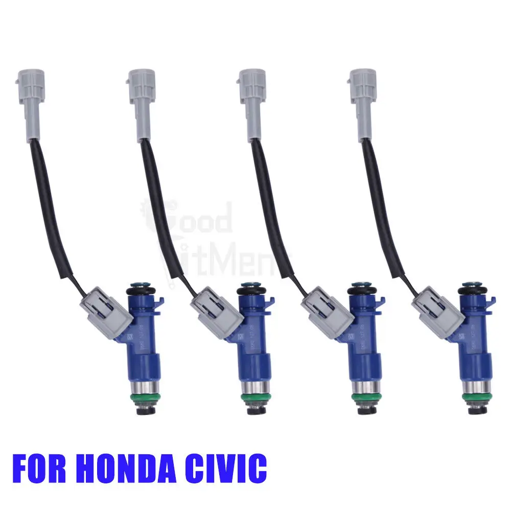 

4X Fuel Injectors 410cc W/ Plug & Adapters 16450RWCA01 For 1996-2005 Honda Civic