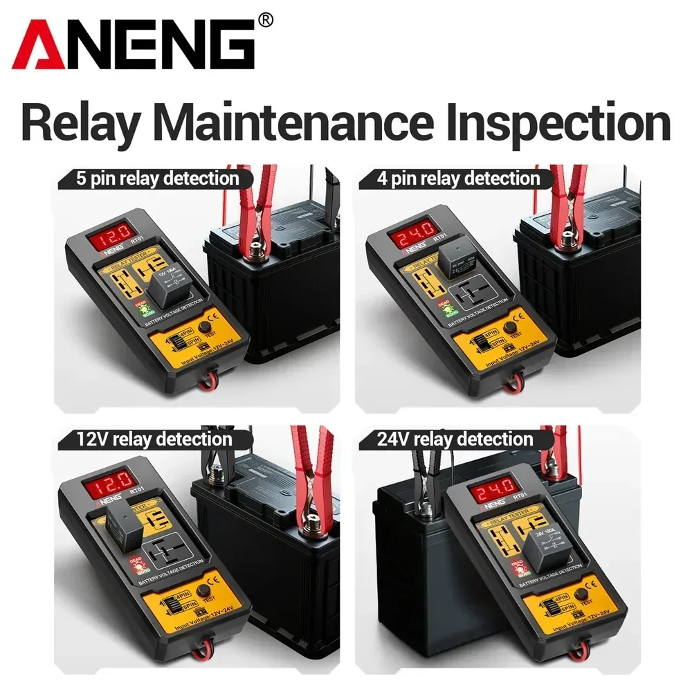 ANENG Universal Car Relay Tester Voltage Tester RT01 11-25V ar Battery Checker Automotive LED Indicator Light Relay Diagnostic