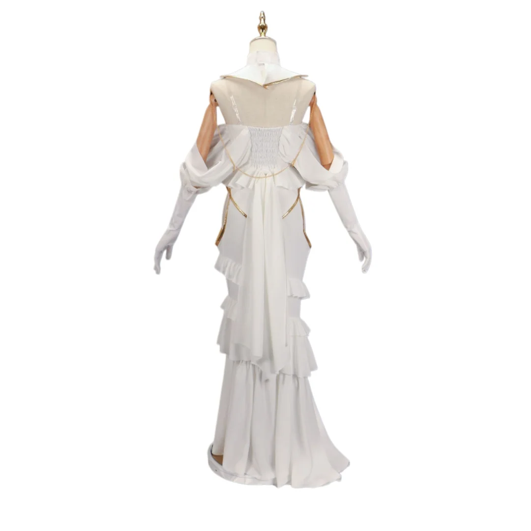 Overlord Arubedo Pure-White Devil Albedo Cosplay Costume Wig Set view 6