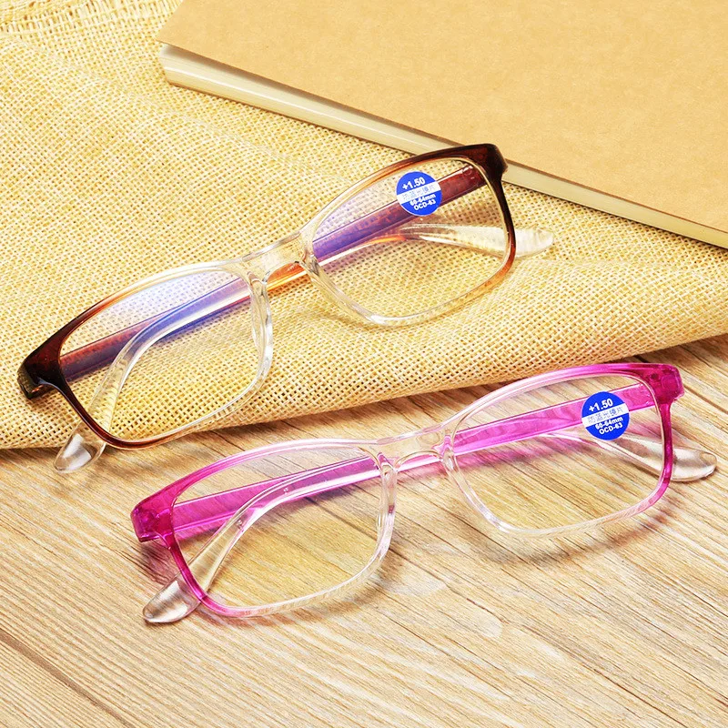 Zilead Gradient Color Reading Glasses Women Men Anti-Blue Light Prescription Presbyopia Eyewear For Elderly +1.0 +1.5 +2.0 +2.5