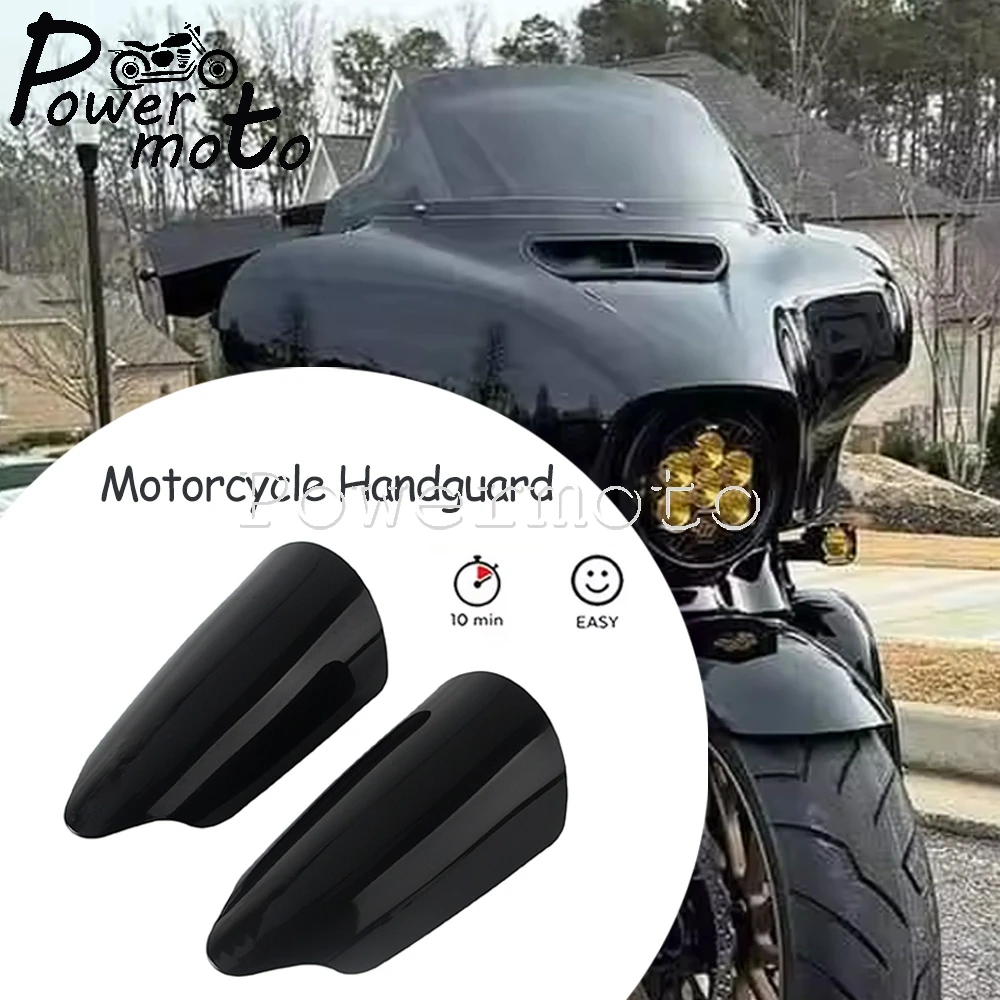 

Motorcycle Handguards Black Coffin Cut Hand Guards PP Plastic For Electra Glide Street Glide FLHT FLHTP FLHX FLHXS FLHXSE 14-20