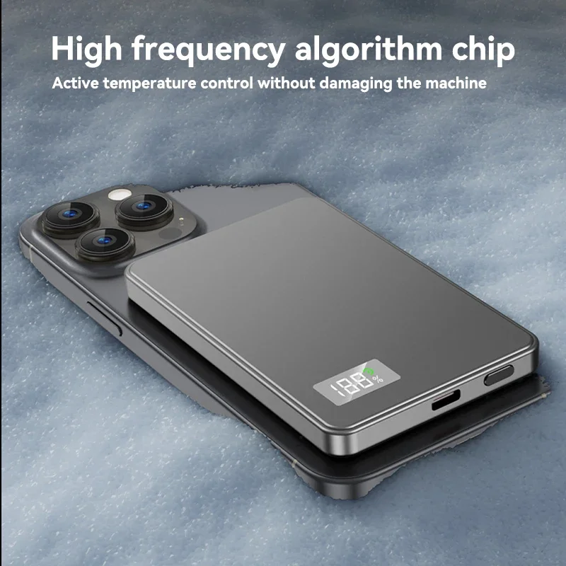 Xiaomi 500000mAh Magnetic Power Bank Fast Charging Powerbank Ultra-thin Strong Magnetic Attraction Portable Battery For Magesafe