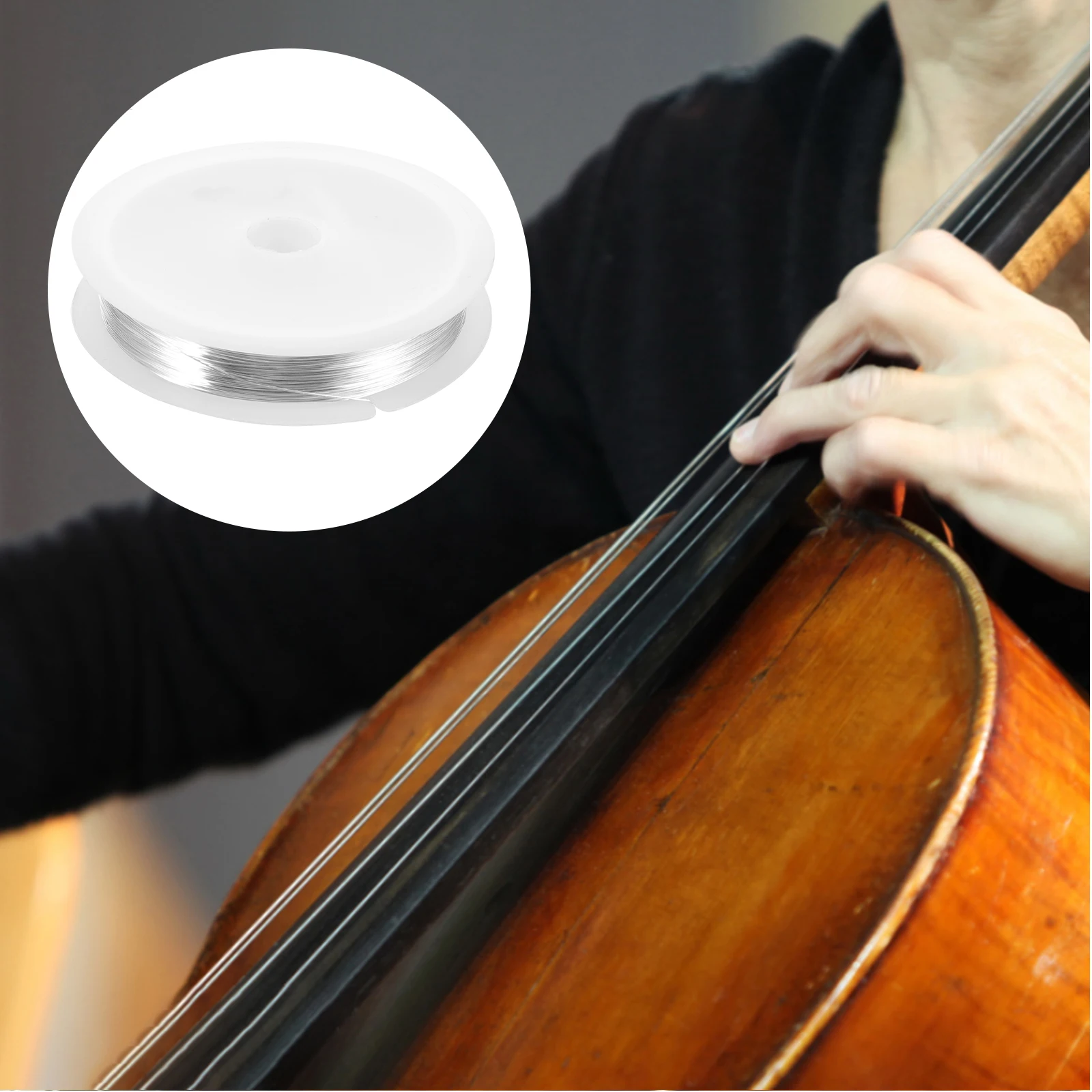 

Silver Wound Bow Strings 20g Replacement Parts Practical Durable Metal Instrument Accessories Accessories For Instruments