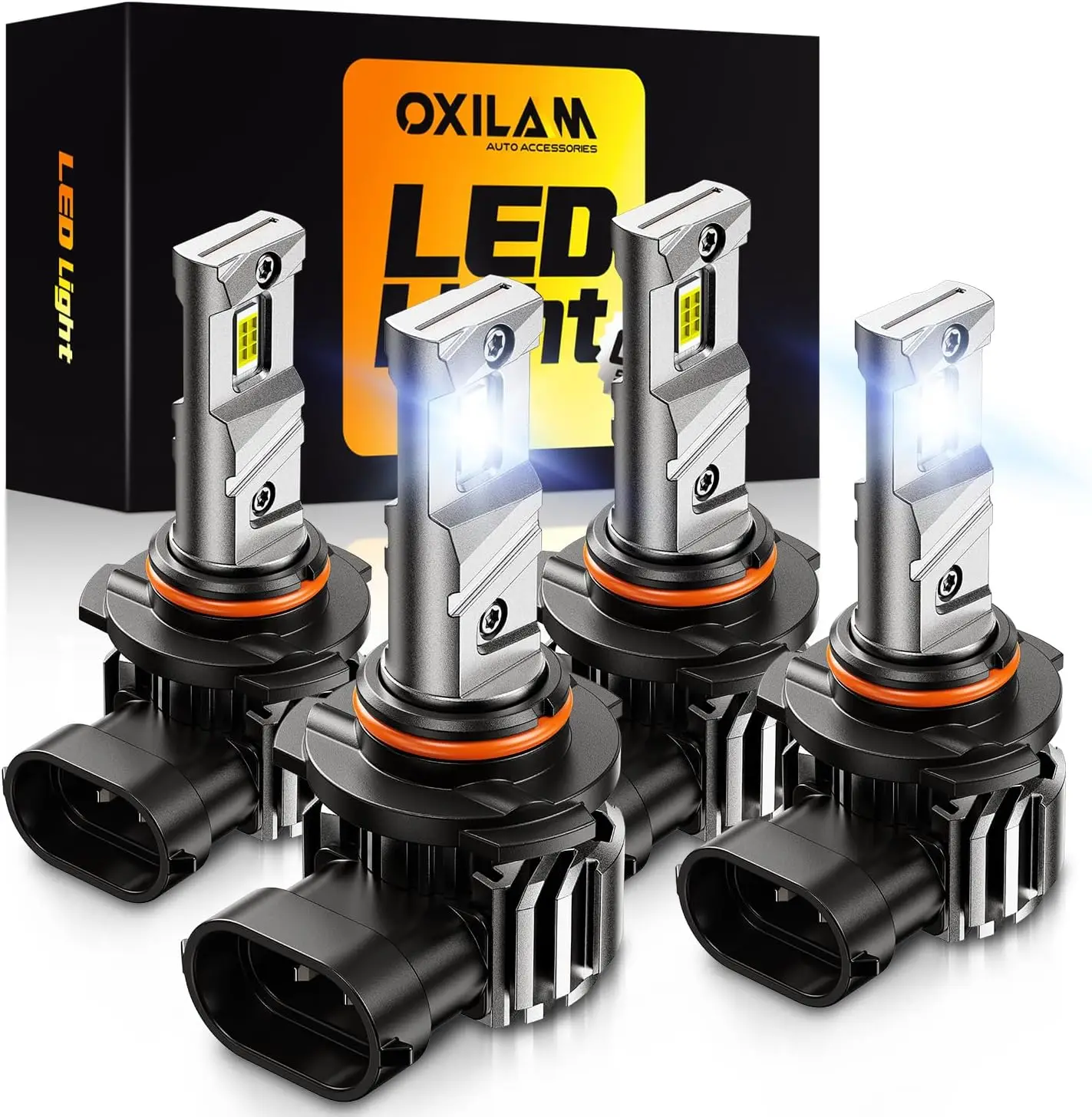 

9005 9006 LED Bulbs - 900% Brighter, Cool White, Anti-Flicker, 60000Hrs Lifespan, Compatible with Cars Trucks SUVs, Pack of 4