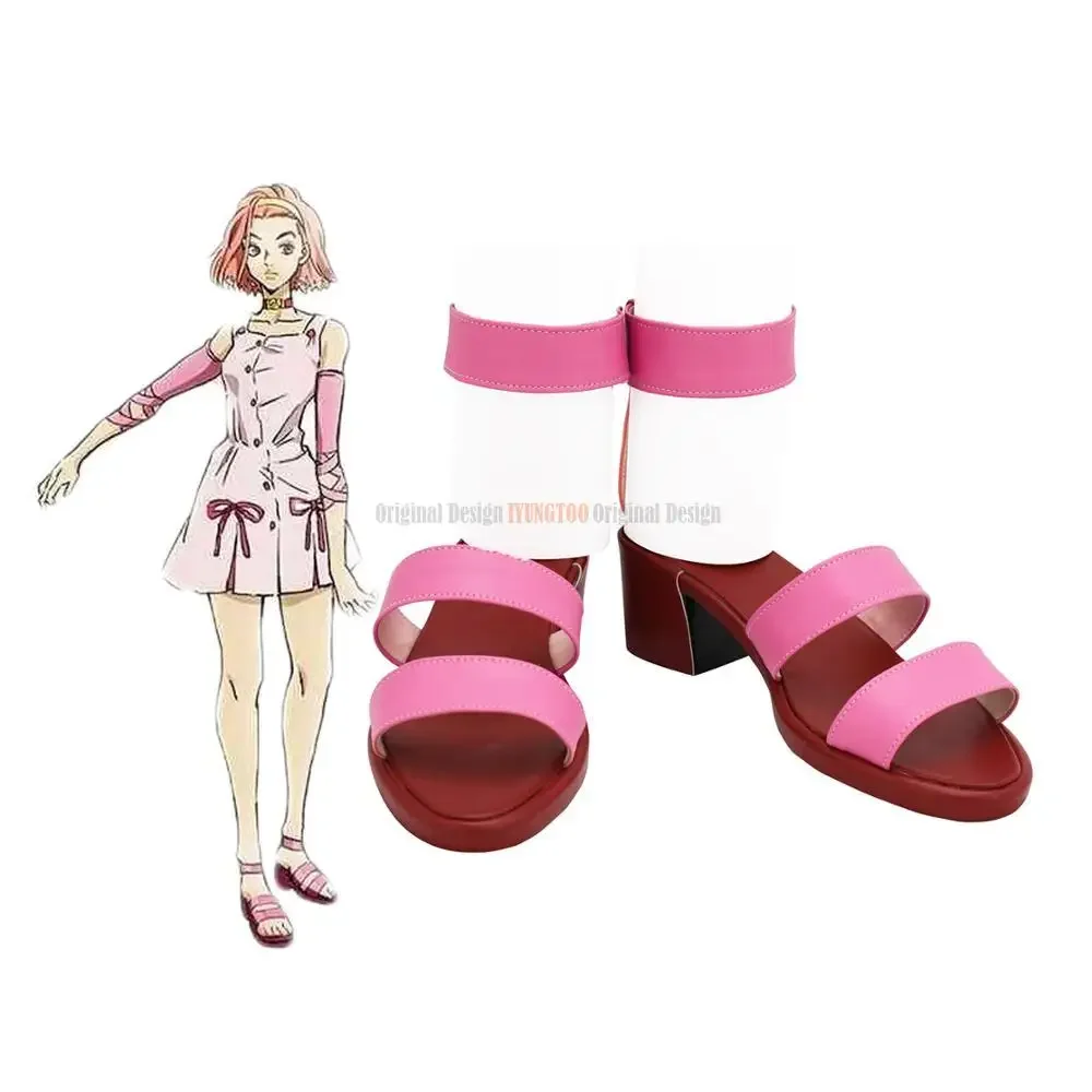

JoJo Sugimoto Reimi Sandals Cosplay JoJo's Bizarre Adventure Reimi Sugimoto Cosplay Shoes Pink Shoes Custom Made