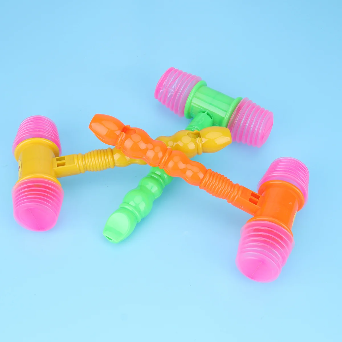 5Pcs Baby Squeaky Hammer Clown Music Instrument Set Painted Handle Safe Grip for Early and Rhythm Training