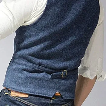 V Neck Men's Suits Vest Casual Classic Formal Business Herringbone Tweed Slim Fit Waistcoat For Wedding Groomsmen 2 V Neck Men's Suits Vest Casual Classic Formal Business Herringbone Tweed Slim Fit Waistcoat For Wedding Groomsmen 2