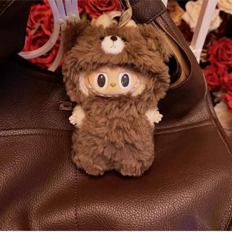 Labubu17cm Baby Clothes Macaron Enamel Doll Clothes Girlfriend Birthday Gifts Home Office Decorations Fur Coat