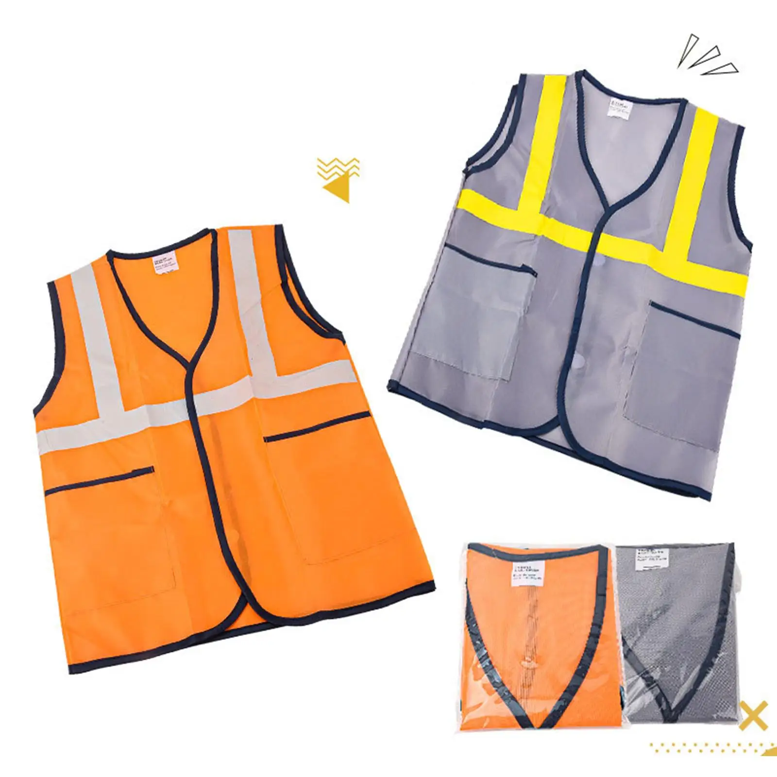 Kids reflective safety vest school children training breathable vest high visibility reflective strips