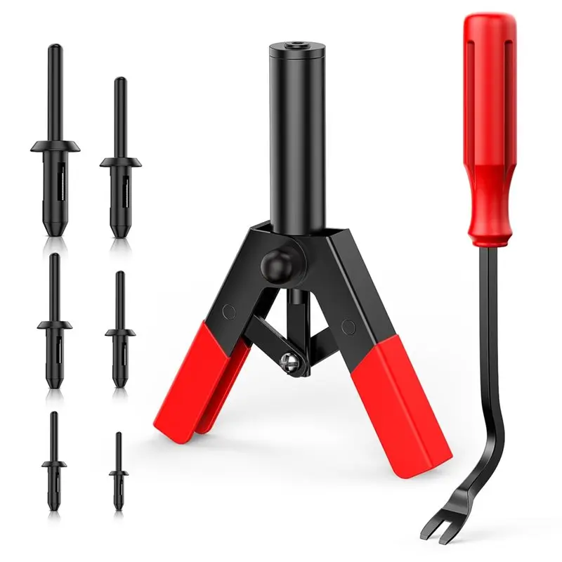 

Набор пластиковых заклепок ABBO-Rivet (122 шт.) для установки и снятия обшивки автомобильных дверей с инструментом для демонтажа креплений