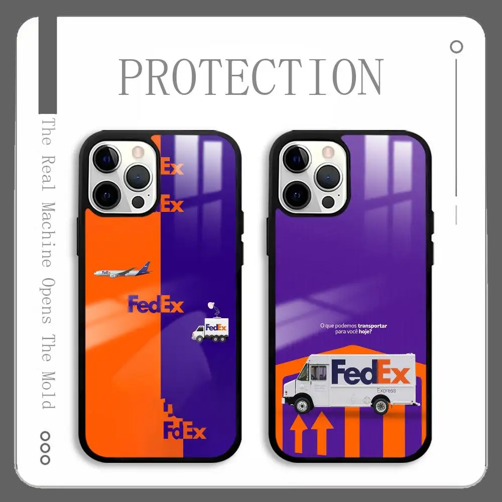 

Fashion F-FEDEX Express Phone Case For IPhone 16 15 14 13 12 11 Pro Max Plus Mini Magnetic Magsafe Wireless Charging Cover