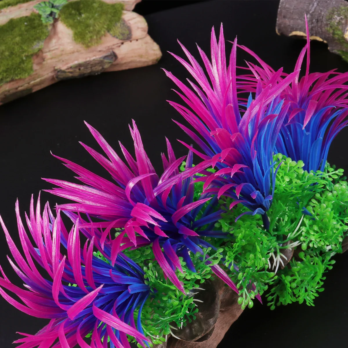 

Simulation Green Plants for Aquarium Fish Tank Reptile Feeder Box Decor with Natural Environment Feeling Vivid Colorful Safe