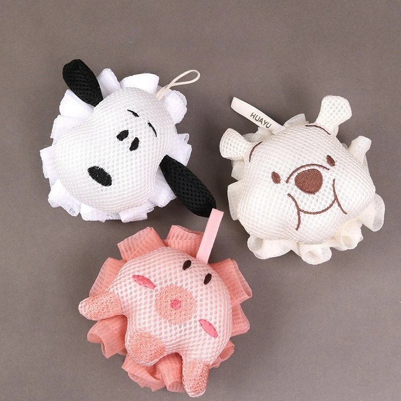 

Adorable Mesh Shower Sponge For Creating Rich Lather And Gentle Exfoliation Soft Bath Bubble Net For Full Body Skin Cleansing