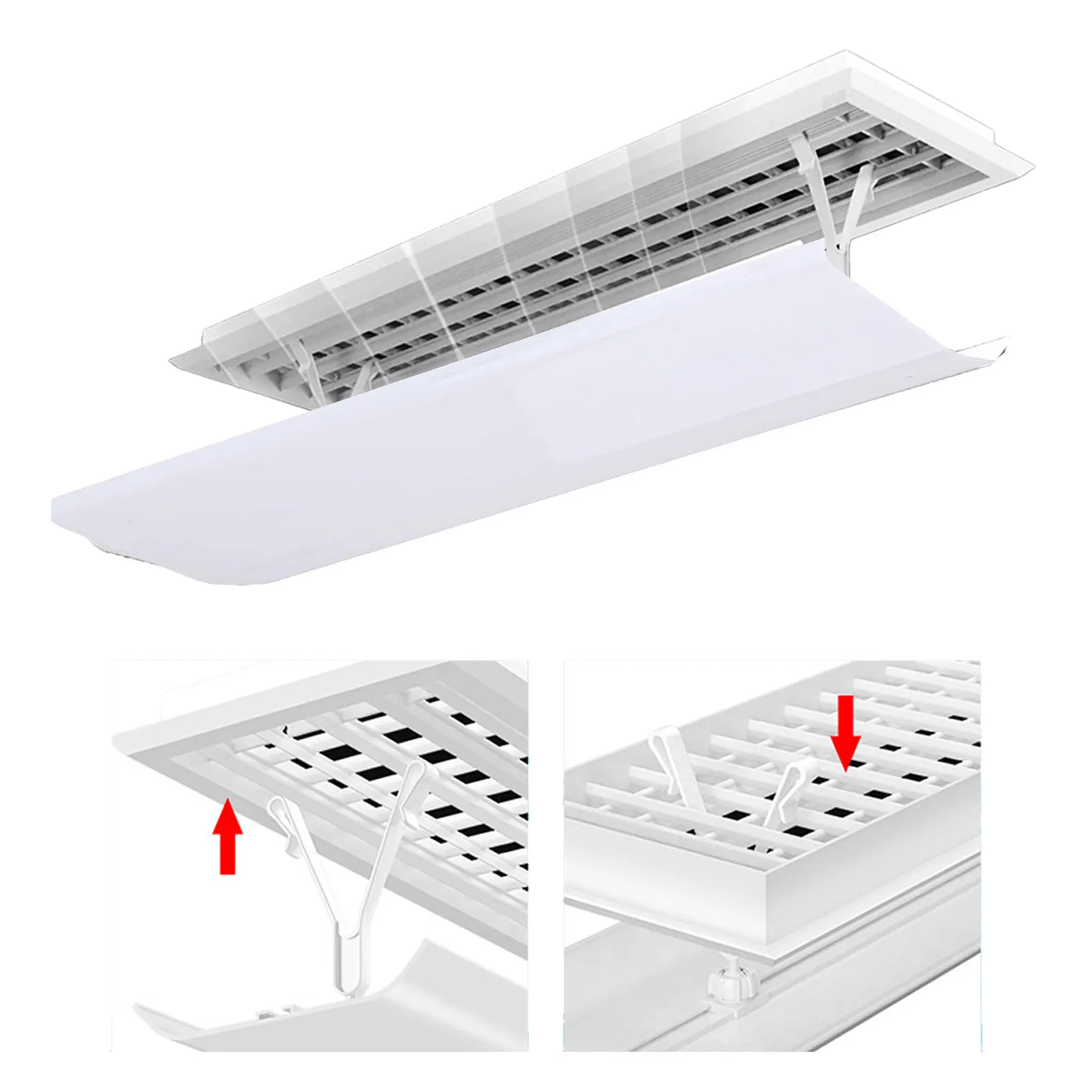 Adjustable Directional Wind Deflector Compatible with Most AC Models Provides Relief from Harsh Cold Drafts Indoors