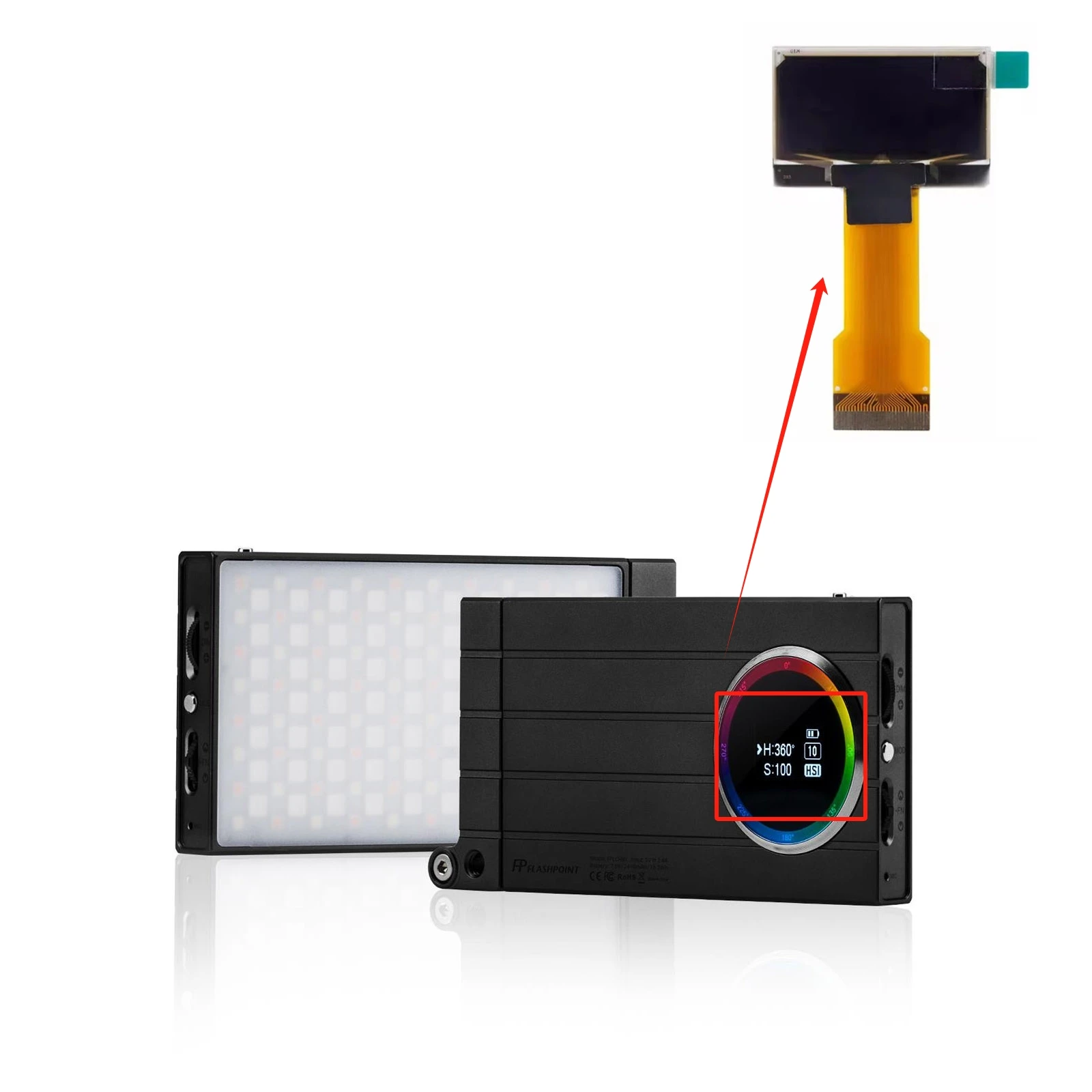 New OLED Screen display For Godox M1 LED Light Screen display Repair Parts