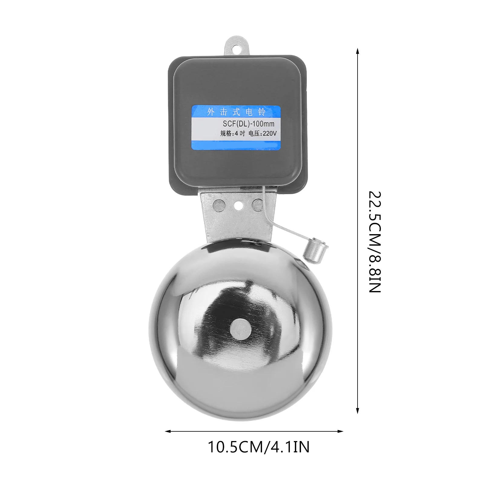 جرس كهربائي من الحديد المطلي بالكروم لمصنع المدرسة جرس الباب إنذار جرس إشارة سهل التركيب إنذار الرنين
