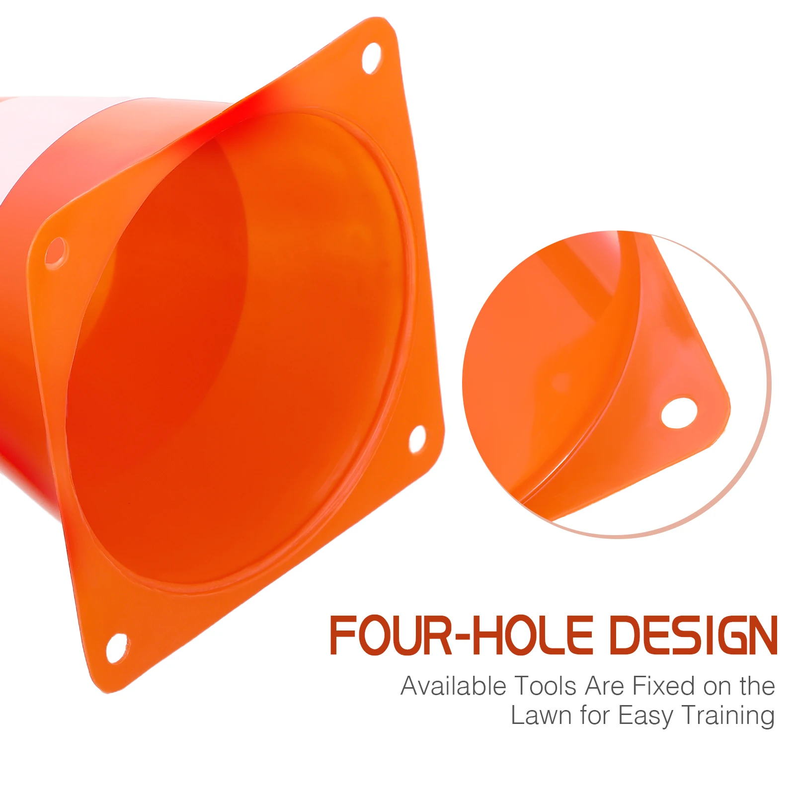 6 قطع من مخاريط المرور: حاجز أمان على الطرق لإدارة حركة المرور في البناء، مخاريط بلاستيكية محمولة عالية الوضوح لوقوف السيارات