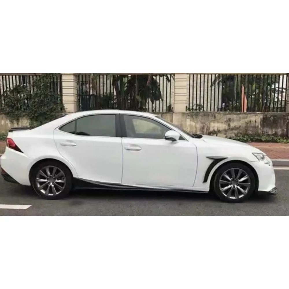 JXWANCF Carbon Fiber Side Skirts for Lexus IS250 IS350 F Sport 2013-2020 FRP Side Panel Extension Flaps Apron Car Accessories view 5
