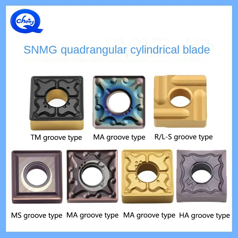 

SNMG120404 SNMG120408 Токарные пластины с ЧПУ Квадратные отрицательные грабли Черточные пластины для стали, нержавеющей стали, чугуна