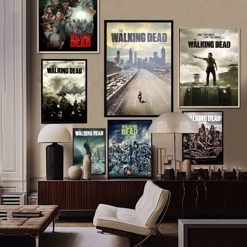 T-The W-Walking Dead DIY Sticky Poster Whitepaper Prints Posters Artwork Nordic Home Decor