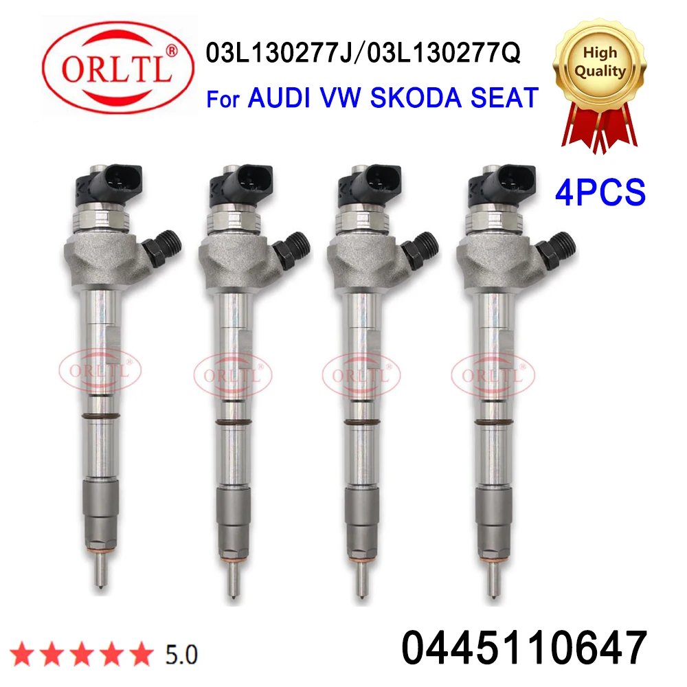 

4PCS 0445110647 Diesel Fuel Injector Sprayer Tips 03L130277J 03L130277Q 03L130855CX Fits For AUDI VW SKODA SEAT 0986435166