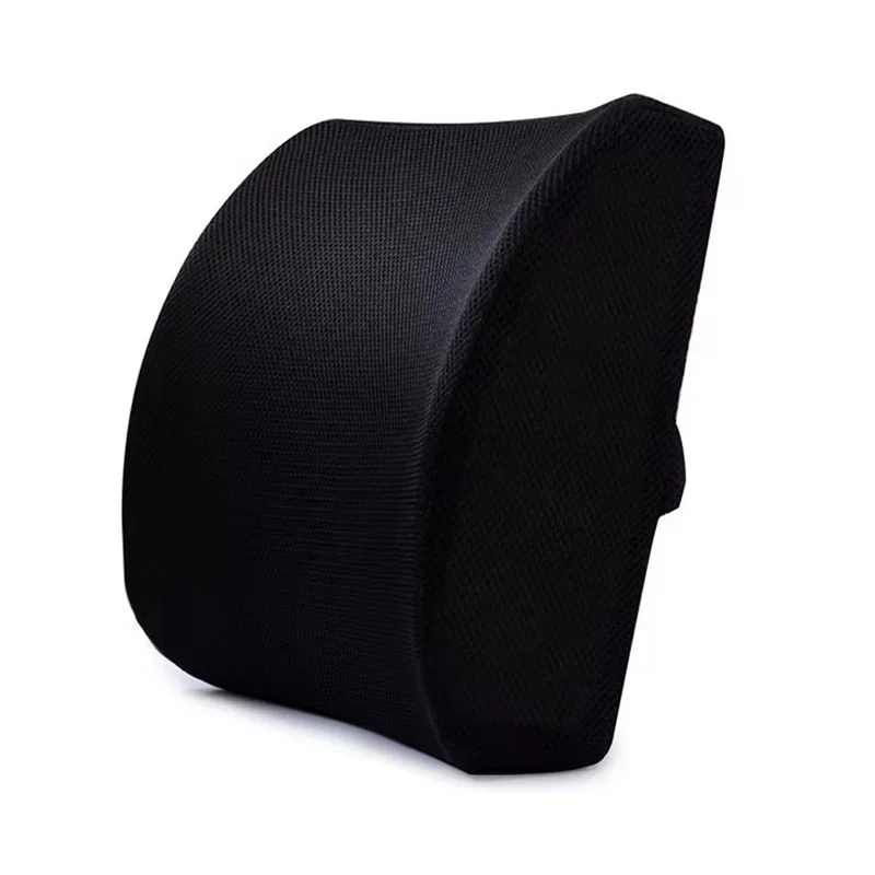 Car Lumbar Support Cushion Memory Foam Waist Pillow 3 Color Auto Seat Back Cushion for Car Chair Home Office Relieve Pain