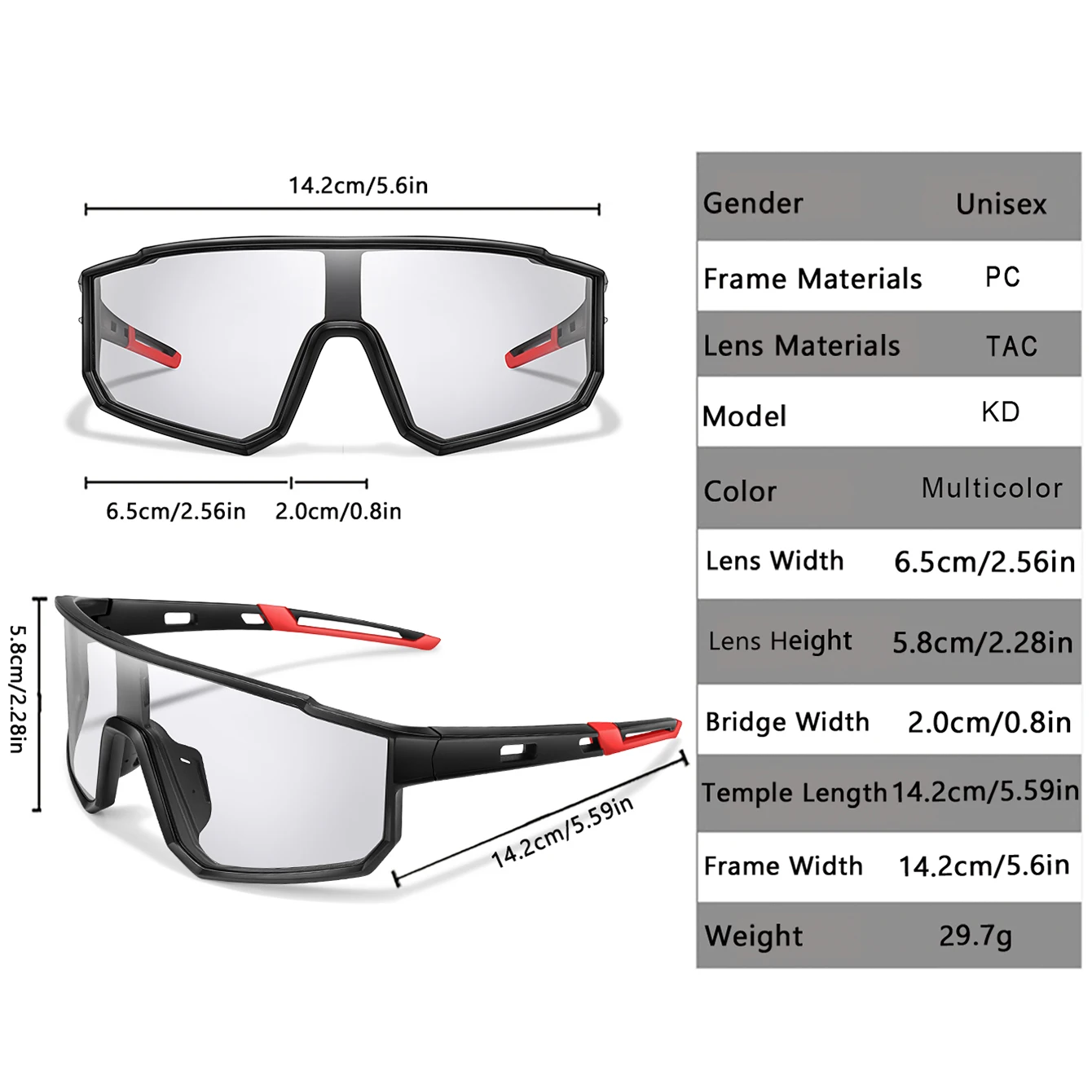 New Style Brand Bicycle Photochromic Eyewear Men Women MTB Bike Running Fishing Cycling Glasses Comfortable Goggles UV400