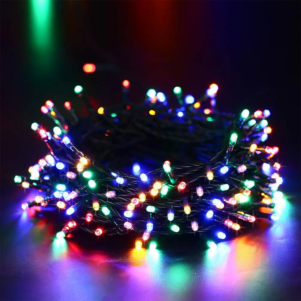 Solar Fairy Lights String Outdoor Waterproof RGB Upgraded Solar Panel Lamp Garland Christmas Home Decoration 2024 Party Garden