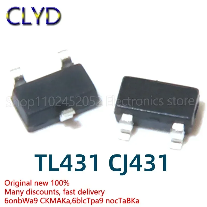 100PCS/LOT New and Original TL431 0.5% precision SMT triode SOT23 CJ431 (100)