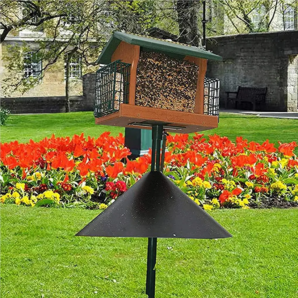 14 Inch Squirrel Baffle Warp-Around Design Squirrel-Proof Guard Anti-Rust Bird Feeder Protector Plastic Bird Protection Baffle