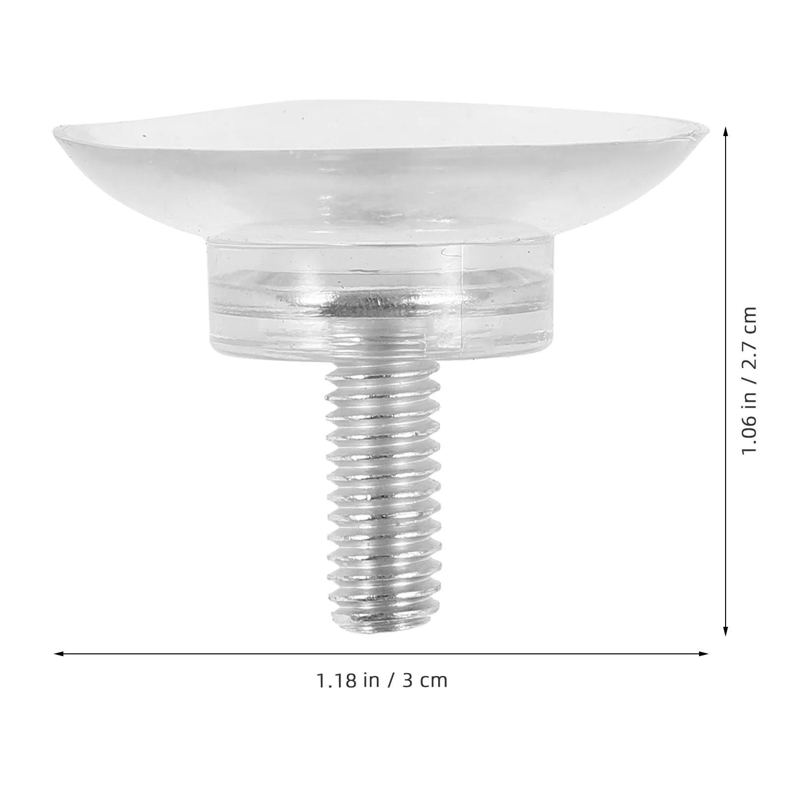 

6Pcs PVC Suction Cups Transparent Circular Pads Screw M6 Heavy Duty Suction Hooks for Glass Bathroom Windows Car Sunshade