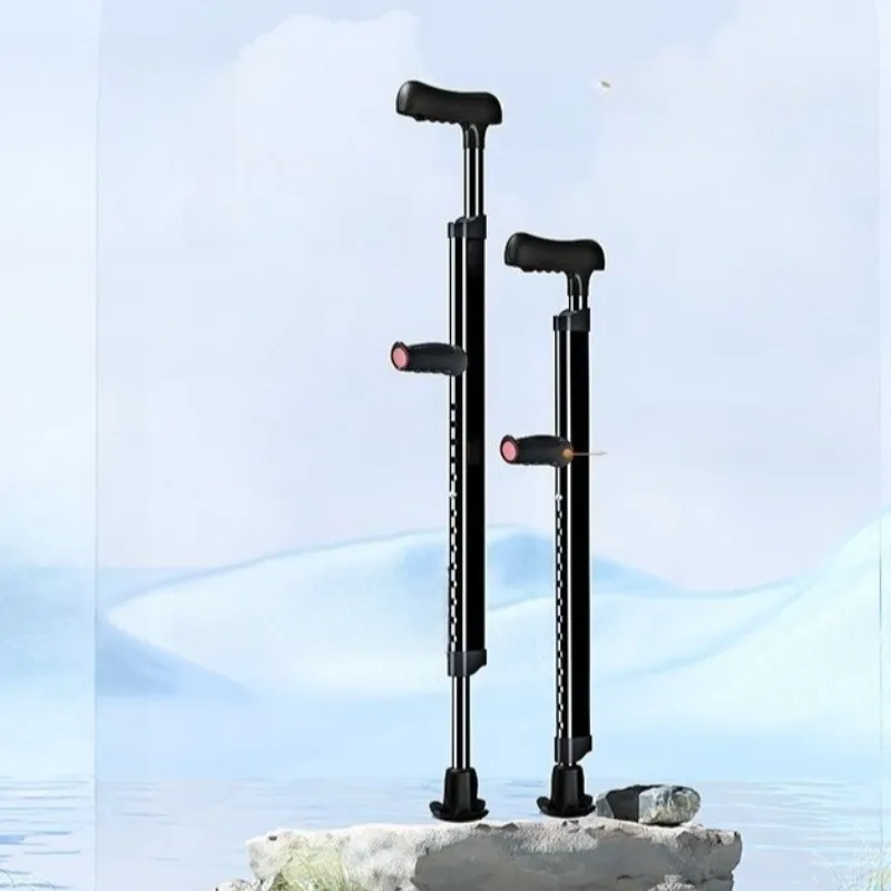 Medical Arm Type Crutch Fracture Foot Injury Underarm Crutch Rehabilitation Double Cane Walker High Load Soft Mobility Aids