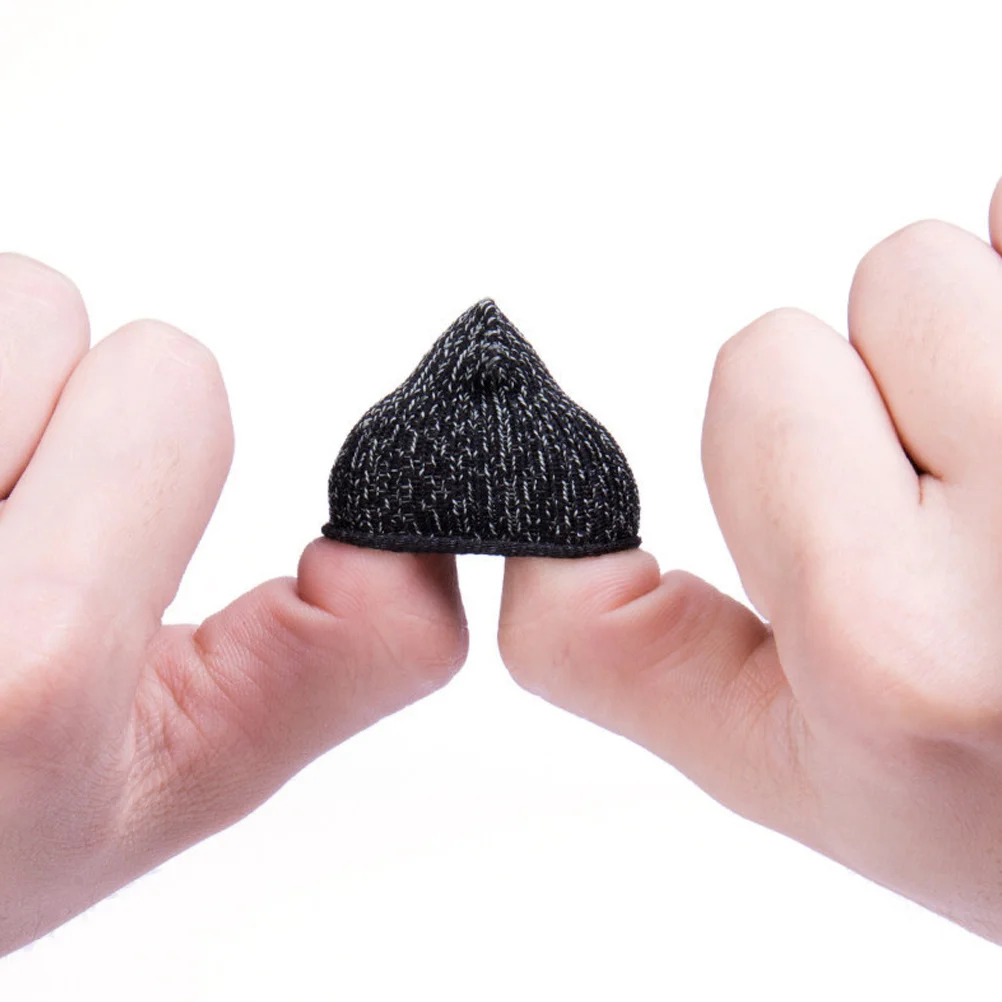 

10Pcs Black Nylon Finger Covers Sweat-Proof Wear-Resistant Flexible for Lovers Comfortable Finger Sets for Sofa