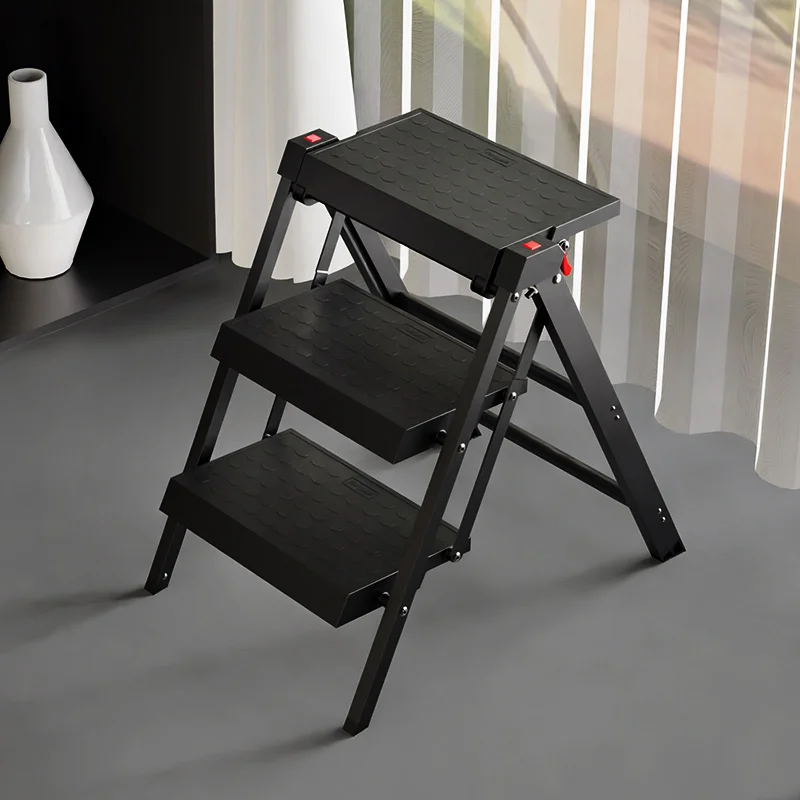 Thickened Two-step Straight Ladder Household Folding Ladder Stool Outdoor Car Washing Ladder Indoor Kitchen A-frame