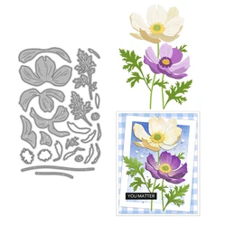 MangoCraft Spring Season Flowers Cutting Dies DIY Scrapbooking Supplies Metal Dies Knife Mold For Cards Albums Crafts Decor