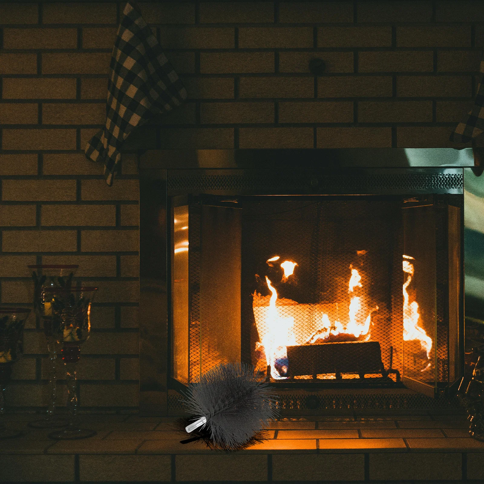 

Long Tent Stainless Steel Chimney Pipe Brush 5.89 for Wood Stove Fireplace Chimney Cleaning Wire Brush Efficient Flue Cleaning