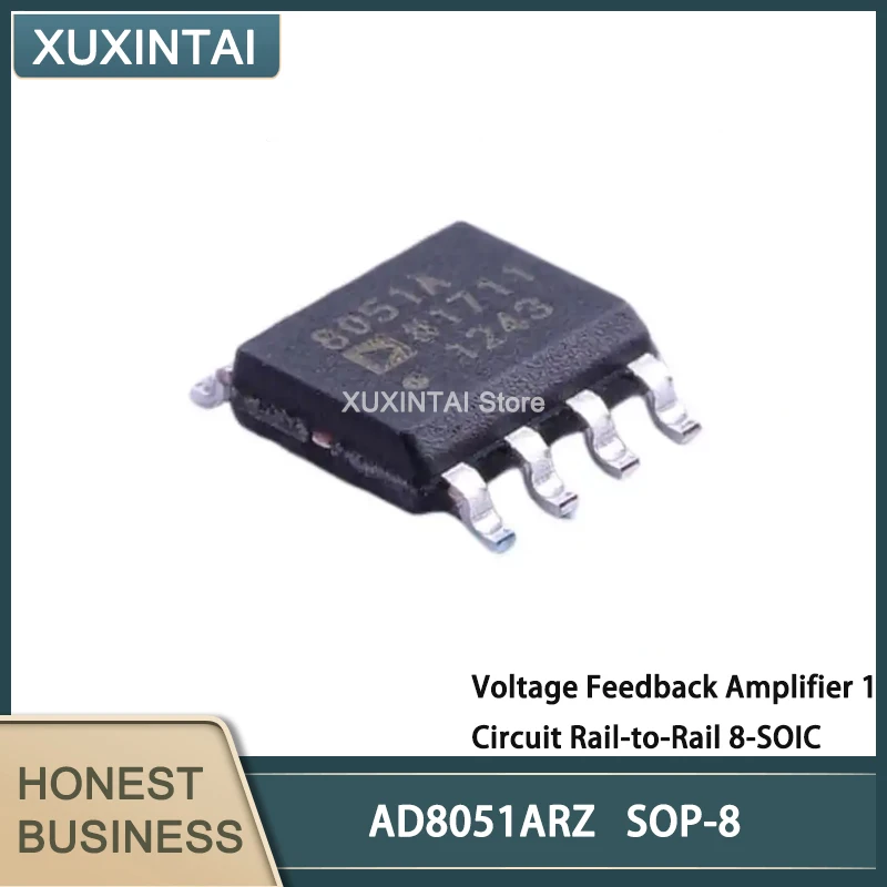 10Pcs/Lot  New Original  AD8051ARZ AD8051  Voltage Feedback Amplifier 1 Circuit Rail-to-Rail 8-SOIC