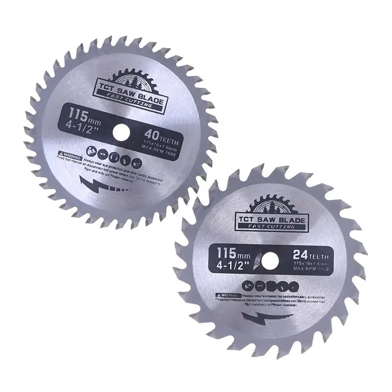 

Round Wood Saw Blade 115mm Cemented Carbide Tipped TCT Saw Blade For Woodworking PVC Plastic Cutting Disc Circular Saw Blade