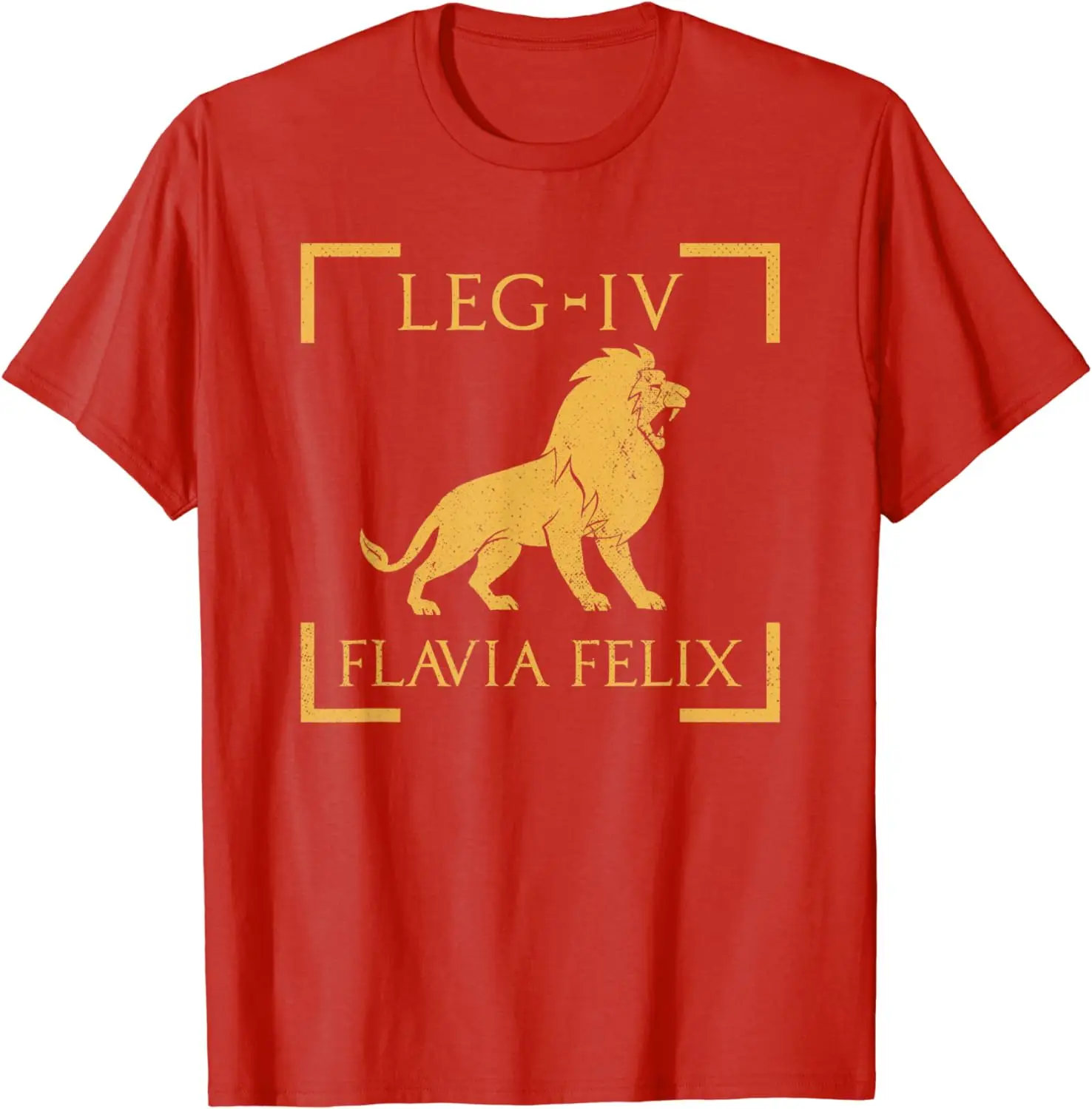 Legio IV Flavia Felix Lion Emblem Roman Legion T-Shirt Short Sleeve Casual 100% Cotton Shirt