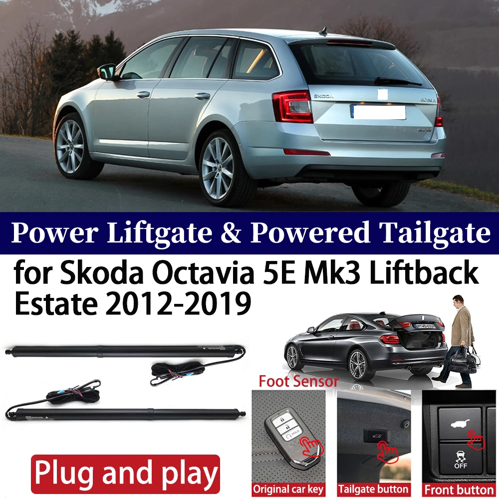 for Skoda Octavia 5E Mk3 Liftback Estate 2012-2019 Car Auto Power Electric Tailgate Liftgate Trunk Closer System Boot Lift Motor