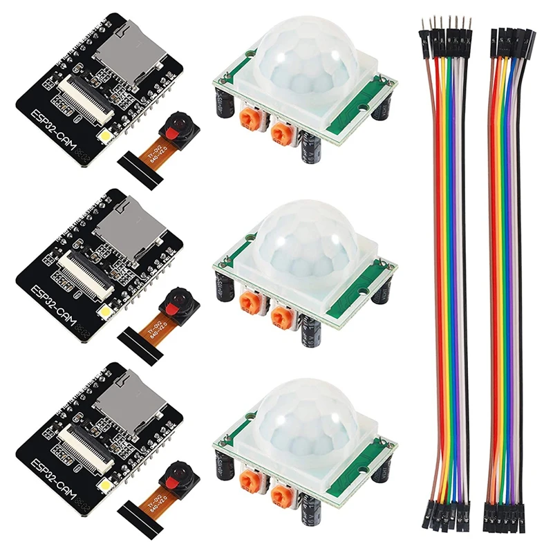 Top Deals ESP32-CAM Camera Module ESP32 Wireless OV2640 Camera Module + For HC-SR501 Pir Motion IR Sensor Body Module