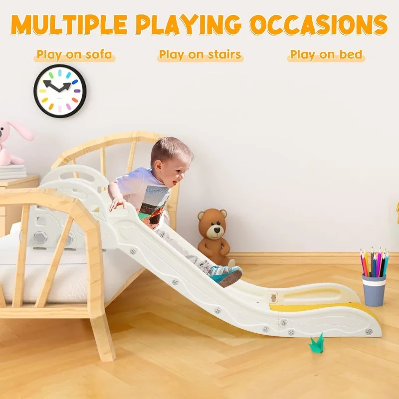 Kids Sofa Slide Climbing Slide for Bed Sofa Stair for Kids Toddlers Boy Girl Adjustable Toy Slide Climber Playset Toy Playground