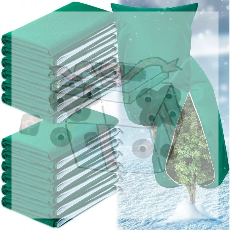 【CC】Non-Woven Winter Plant Cover With Zipper Drawstring Frost Protection Bag For Trees Shrubs Against Cold Snow Wind